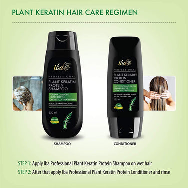 Iba Professional Plant Keratin Protein Conditioner No Sulfates No Parabens Deep Conditioning for Dry Frizzy Damaged Hair | Halal Certified & Vegan | White 125 ml | Pack of 1